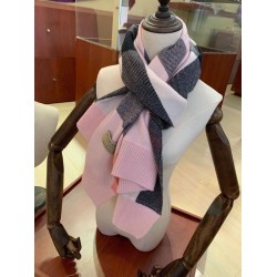 Pari Burberry scialle classico in cashmere con motivo check grande 60 x 180 rosa