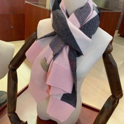 Replica Pari Burberry scialle classico in cashmere con motivo check grande 60 x 180 rosa Griffate