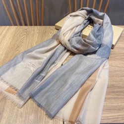 Replica Sciarpa Burberry classica in cashmere con motivo tartan e ricamo cavallo 100 x 200 Griffate