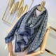 Dupe Wool GG jacquard Sciarpa quadrata double face Blu imitazioni perfette Replica Wool GG jacquard Sciarpa quadrata double face Blu Griffate
