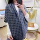 Dupe Wool GG jacquard Sciarpa quadrata double face Blu imitazioni perfette Replica Wool GG jacquard Sciarpa quadrata double face Blu Griffate