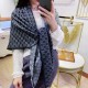 Dupe Wool GG jacquard Sciarpa quadrata double face Blu imitazioni perfette Replica Wool GG jacquard Sciarpa quadrata double face Blu Griffate