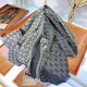 Dupe Wool GG jacquard Sciarpa quadrata double face Blu imitazioni perfette Replica Wool GG jacquard Sciarpa quadrata double face Blu Griffate