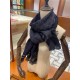 Dupe Sciarpa classica da uomo in cashmere double face Blu scuro imitazioni perfette Replica Sciarpa classica da uomo in cashmere double face Blu scuro Griffate