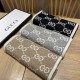 Dupe Pari replica Sciarpa Classic Wool GG jacquard Caffè imitazioni perfette Replica Pari Sciarpa Classic Wool GG jacquard Caffè Griffate