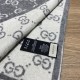 Replica Sciarpa Classic Wool GG jacquard Grigia Griffate