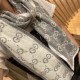 Replica Sciarpa Classic Wool GG jacquard Grigia Griffate