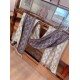 Replica Alta gamma Scialle in lurex intarsiato con elementi classici in edizione limitata Marrone Griffate