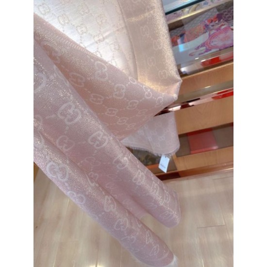 Dupe Alta gamma replica Scialle in lurex intarsiato con elementi classici in edizione limitata Rosa imitazioni perfette Replica Alta gamma Scialle in lurex intarsiato con elementi classici in edizione limitata Rosa Griffate