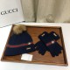 Replica falso Classic Cashmere Jacquard Sciarpa e Cappello Blu Scuro Griffate