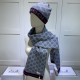 Dupe Alta gamma replica Classic Cashmere Jacquard Sciarpa e Cappello Grigio imitazioni perfette Replica Alta gamma Classic Cashmere Jacquard Sciarpa e Cappello Grigio Griffate
