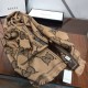 Replica Sciarpa in cashmere con logo jacquard GG Lurex Marrone Griffate
