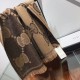 Replica Sciarpa in cashmere con logo jacquard GG Lurex Marrone Griffate