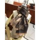 Replica Sciarpa in cashmere con logo jacquard GG Lurex Marrone Griffate