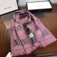 Dupe Pari replica Sciarpa in cashmere con logo jacquard GG Lurex Rose imitazioni perfette Replica Pari Sciarpa in cashmere con logo jacquard GG Lurex Rose Griffate