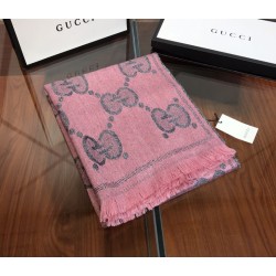 Pari Sciarpa in cashmere con logo jacquard GG Lurex Rose