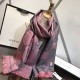 Dupe Pari replica Sciarpa in cashmere con logo jacquard GG Lurex Rose imitazioni perfette Replica Pari Sciarpa in cashmere con logo jacquard GG Lurex Rose Griffate