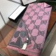 Dupe Pari replica Sciarpa in cashmere con logo jacquard GG Lurex Rose imitazioni perfette Replica Pari Sciarpa in cashmere con logo jacquard GG Lurex Rose Griffate
