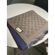 Replica Sciarpa in cashmere jacquard GG 23 x 180 blu scuro Griffate