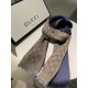 Replica Sciarpa in cashmere jacquard GG 23 x 180 blu scuro Griffate
