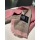 Replica Pari Sciarpa in cashmere jacquard con motivo GG 23 x 180 Rosa Griffate