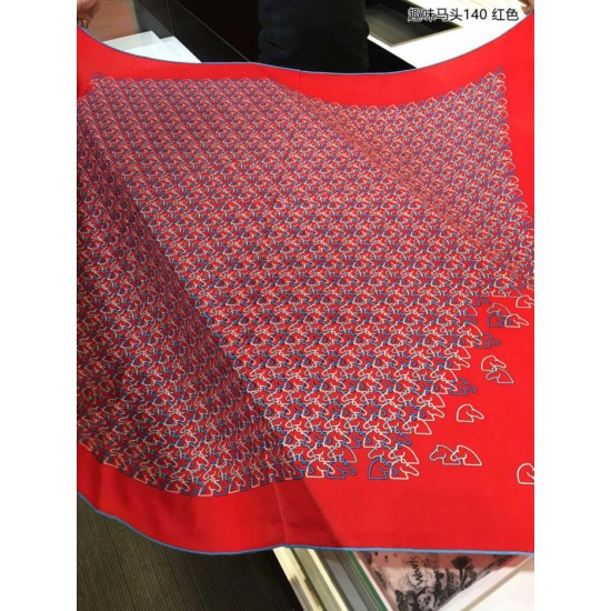 Dupe Hermes divertente scialle di seta cashmere testa di cavallo 140 rosso imitazioni perfette Replica Hermes divertente scialle di seta cashmere testa di cavallo 140 rosso Griffate