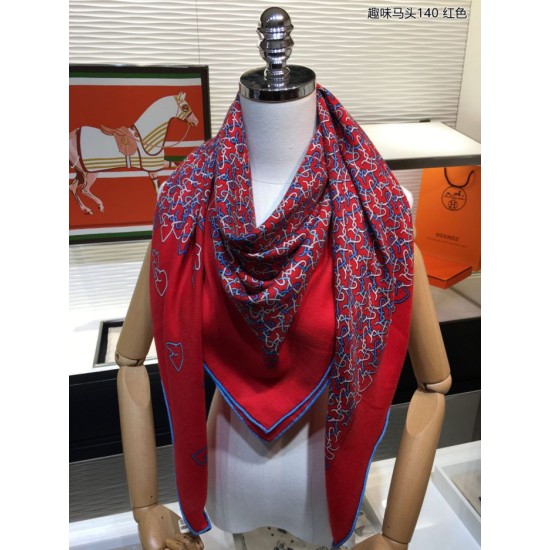 Dupe Hermes divertente scialle di seta cashmere testa di cavallo 140 rosso imitazioni perfette Replica Hermes divertente scialle di seta cashmere testa di cavallo 140 rosso Griffate