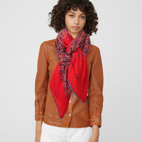 Dupe Hermes divertente scialle di seta cashmere testa di cavallo 140 rosso imitazioni perfette Replica Hermes divertente scialle di seta cashmere testa di cavallo 140 rosso Griffate